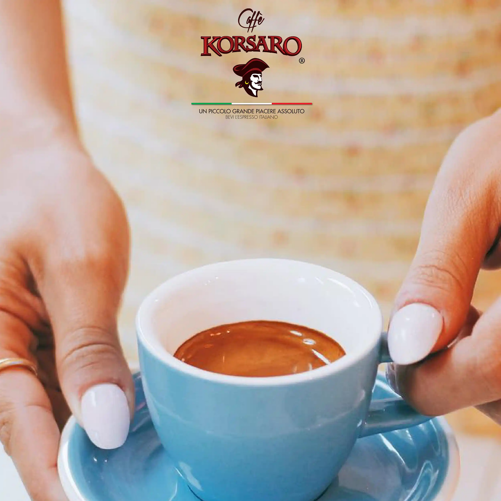 Caffe miscela DECAFFEINATO Cialde ESE 44 Korsaro preparato in tazza