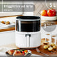 Friggitrice ad aria CR 6313 da 5 litri, capacità ideale per cucinare fino a 3 porzioni di cibo, bianca.